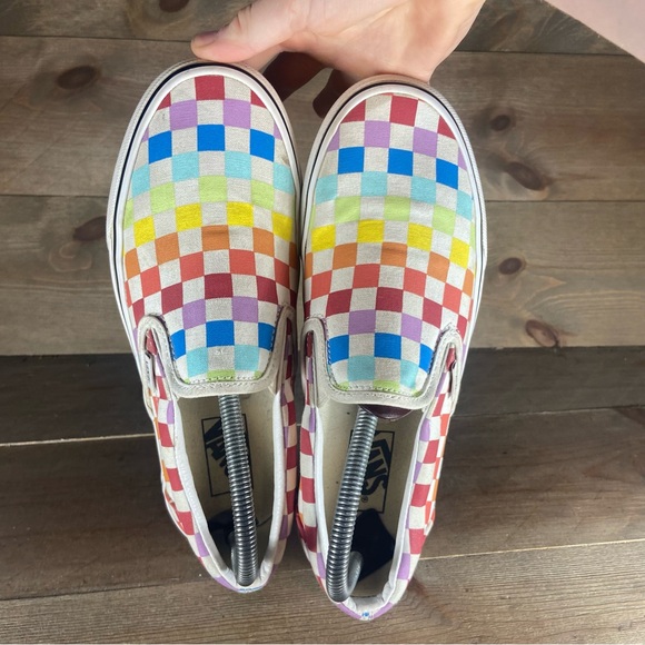 vans classic slip on womens size 8.5 shoes multicolor athletic skate sneaker - Picture 5 of 8